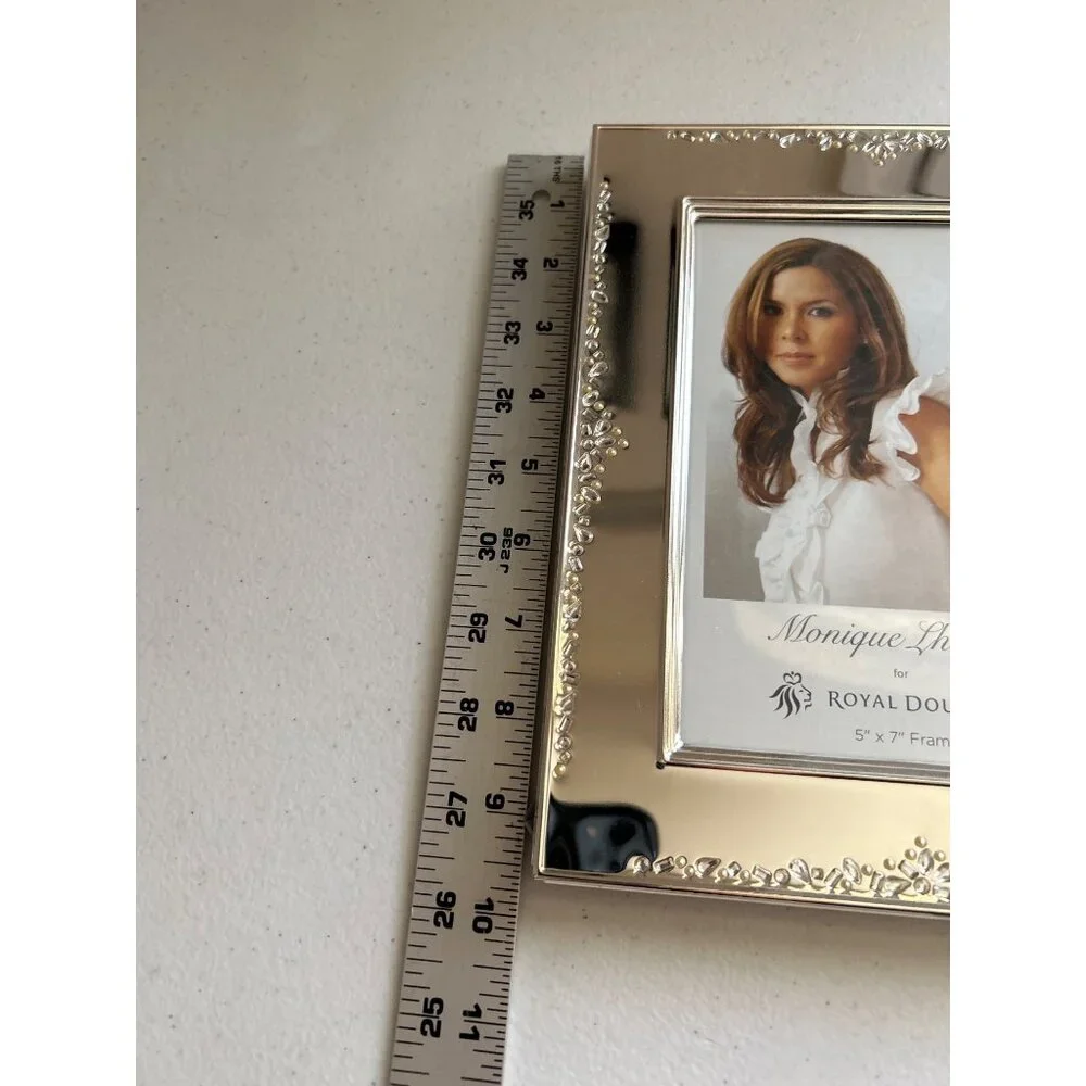 Monique Lhuillier For Royal Doulton Silver-Plated 5x7 Double Photo Frame